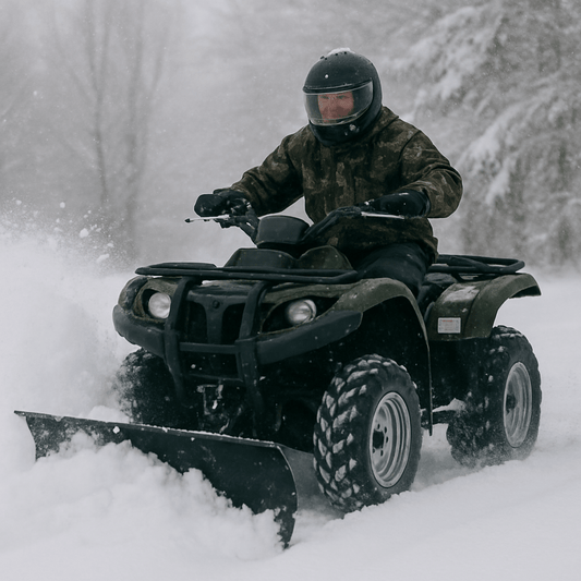 atv plowing snow